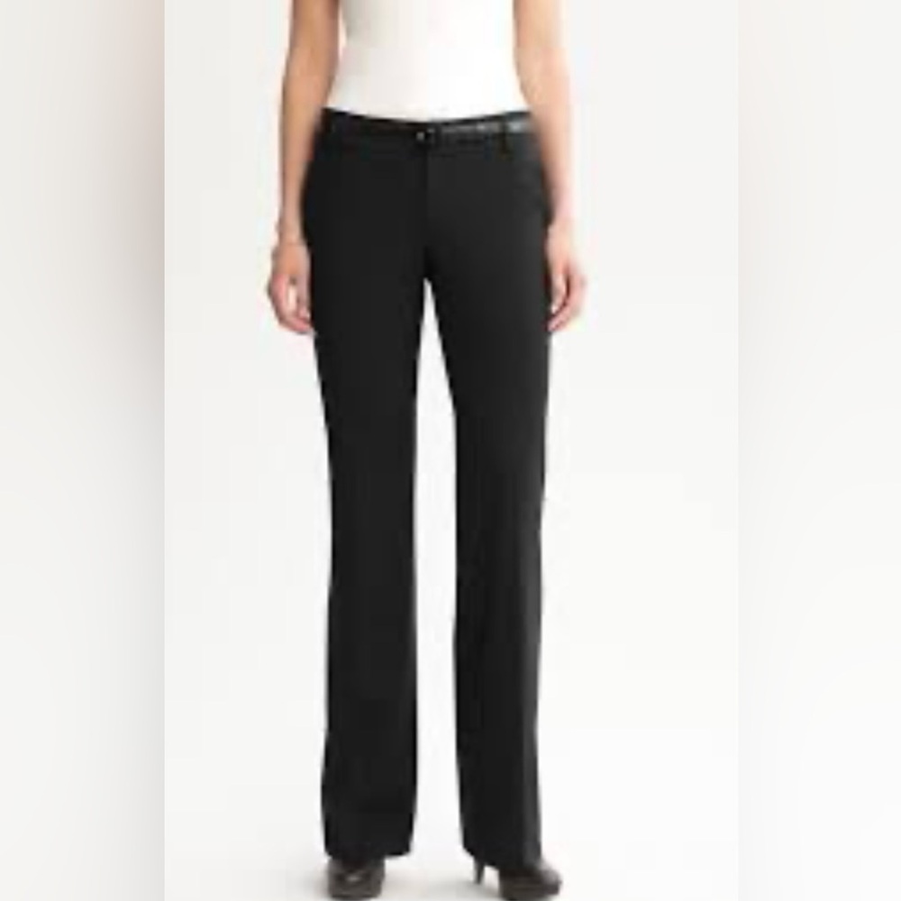 NWT Banana Republic Martin Fit Women’s Wool Black Suit Pants Straight Leg Sz 4L